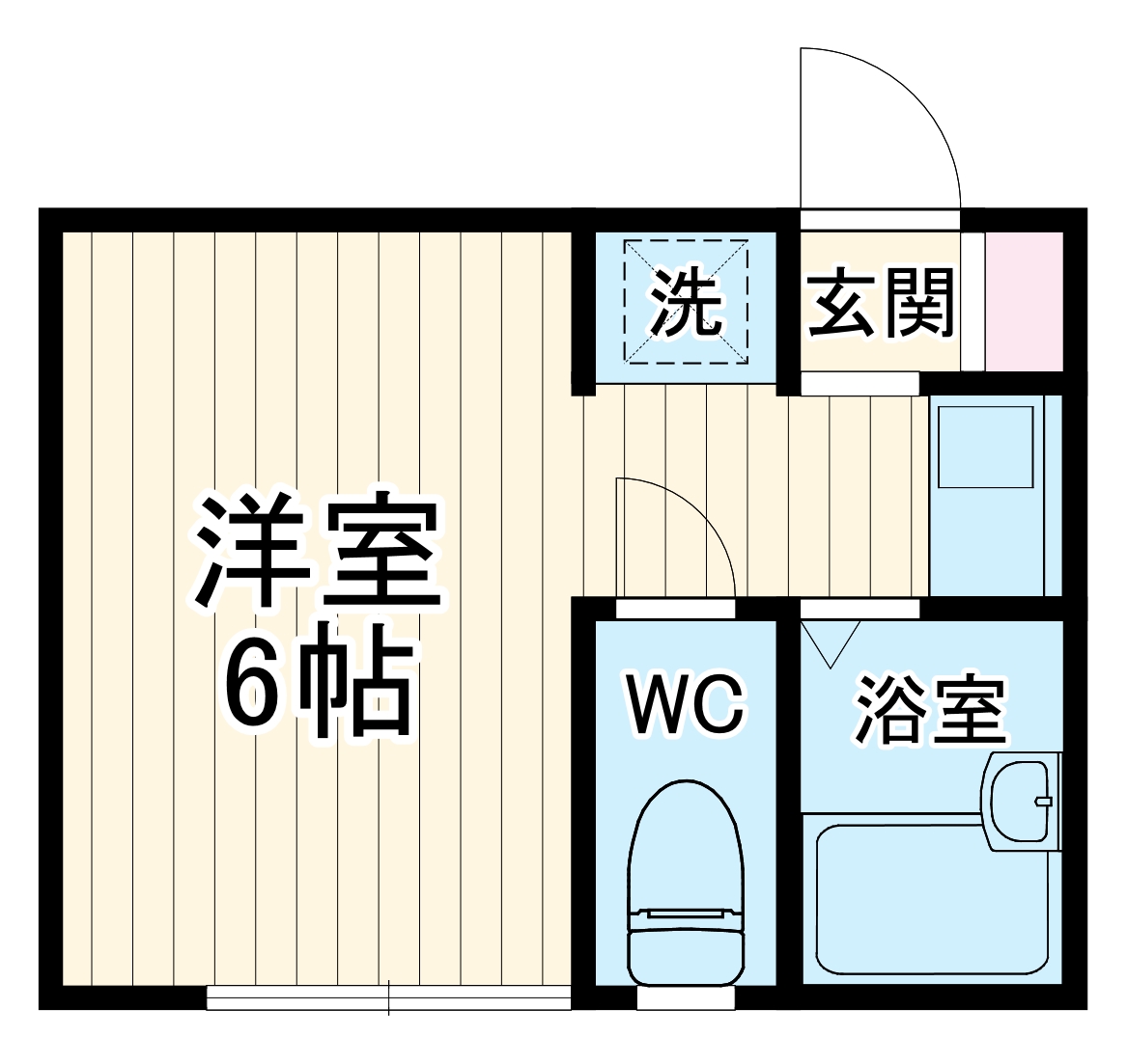 サザン宝蔵院Bの間取り