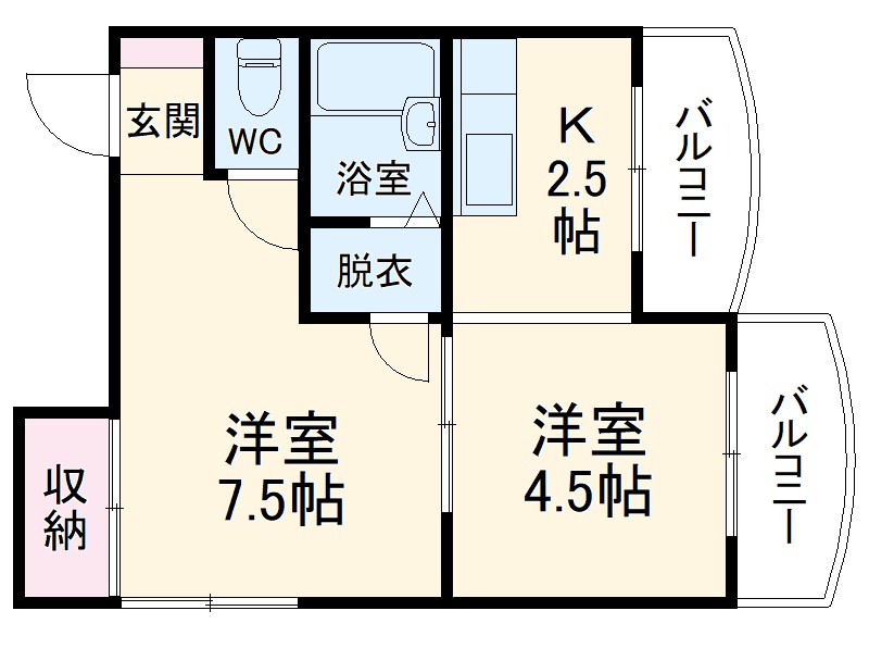 アイランド岡町の間取り
