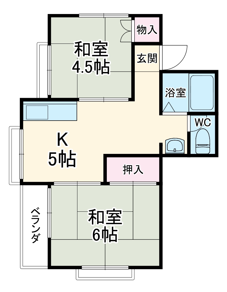 パルハウス東新井の間取り