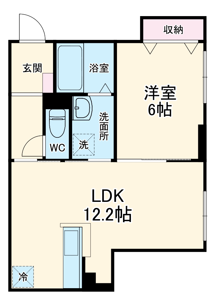 クラージュ片瀬の間取り
