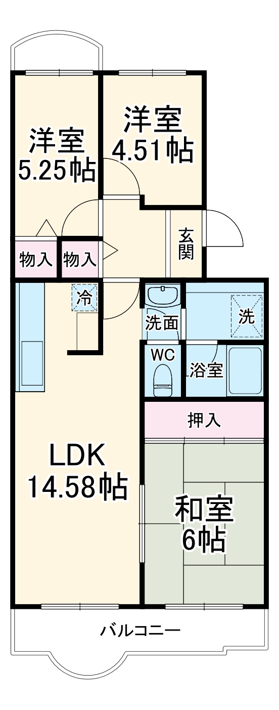 ミルフィーユ宮前平の間取り