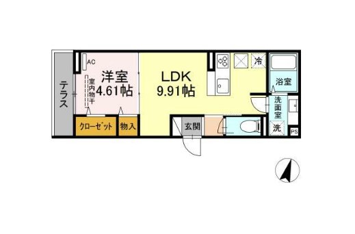 エクセリア若宮の間取り