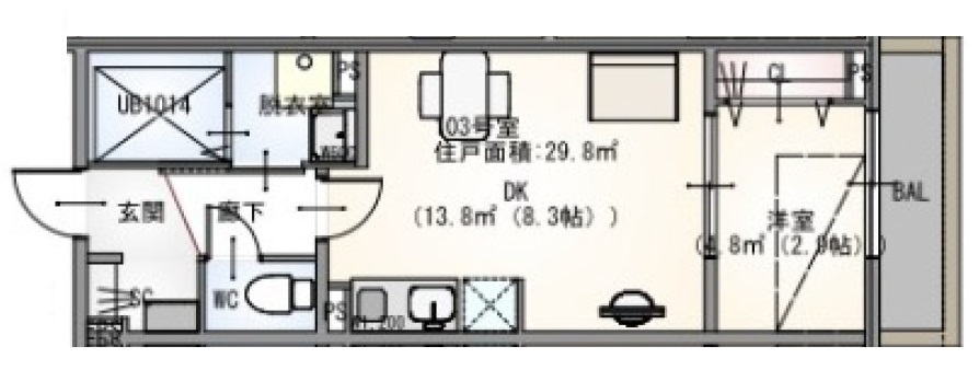 セミカ千葉寺の間取り