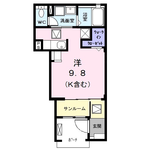 ｉｚｕｍｉ１（イズミ１）・01020号室の間取り