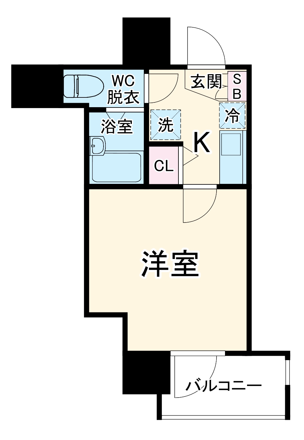 東神奈川の完工年月(2010年10月)築の賃貸マンションの間取り