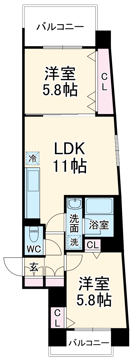 Portside Urban Residenceの間取り