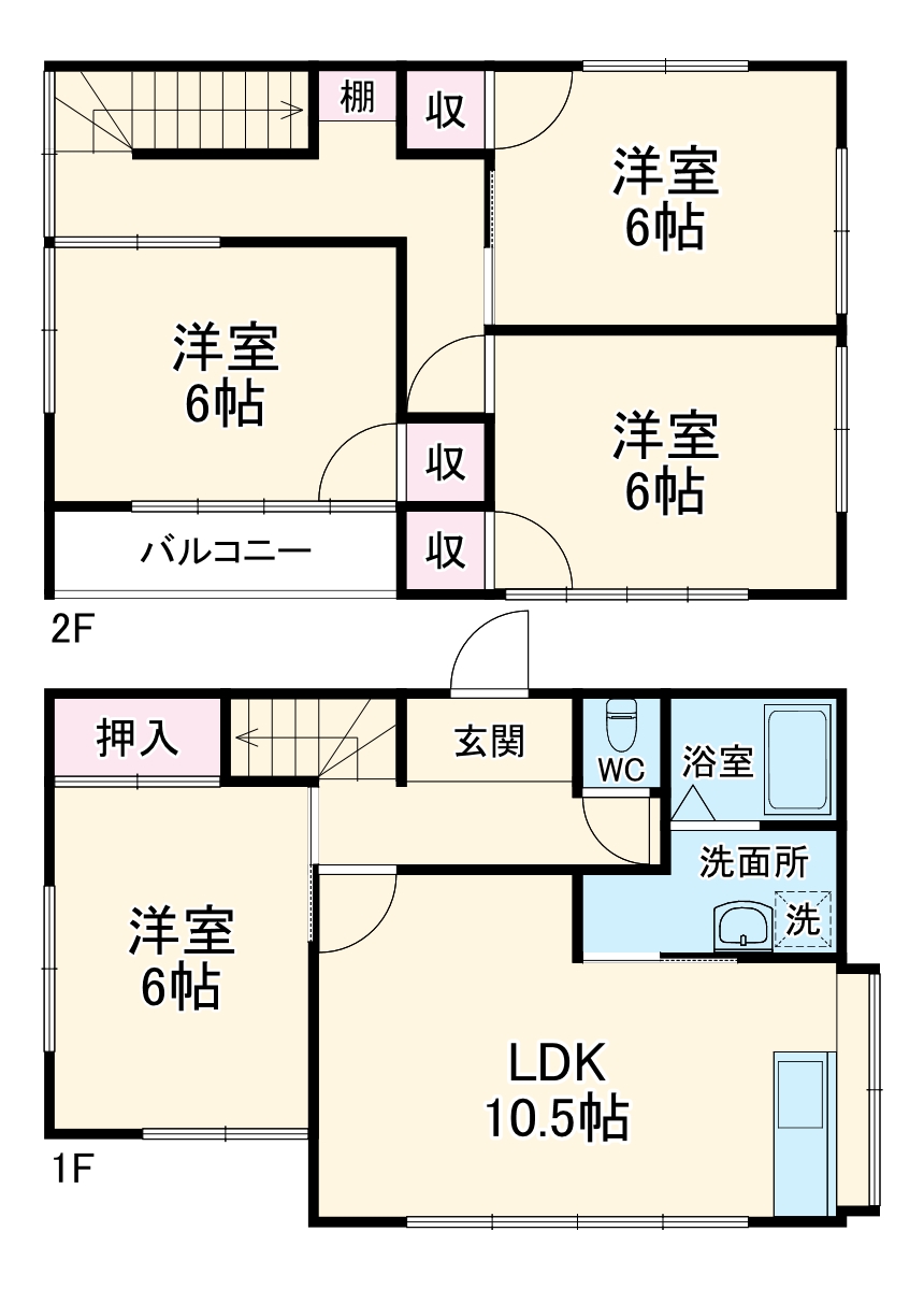 西田戸建ての間取り
