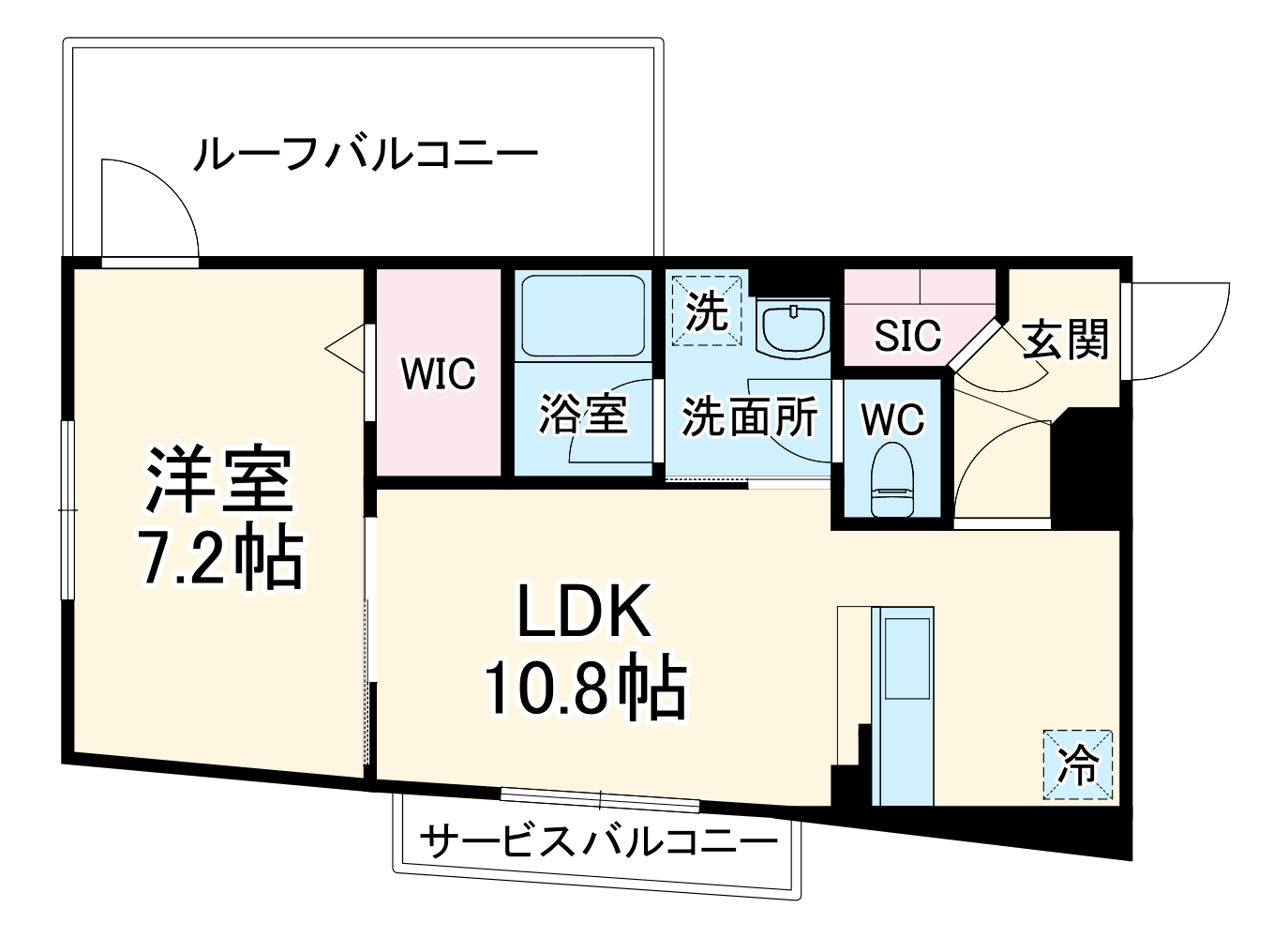 鶴間の完工年月(2024年9月)築の賃貸マンションの間取り