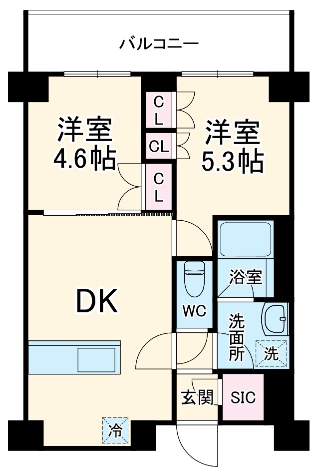 ディームス横濱神之木台の間取り