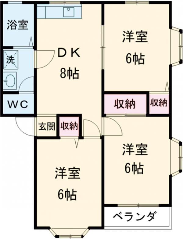 フラワーアネックスの間取り