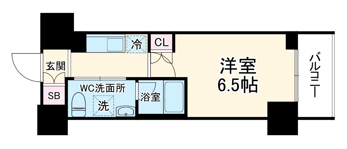 ハーモニーレジデンス横浜みなとみらい　＃００１の間取り