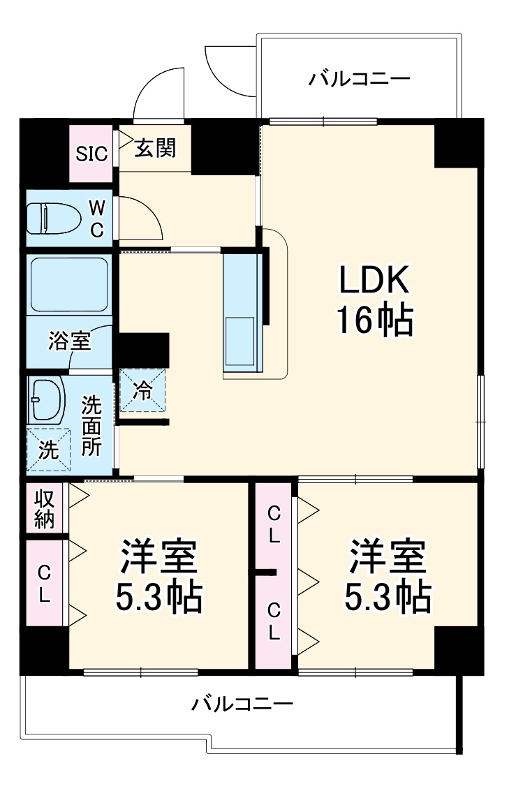 Lespedezaしょうなんの間取り