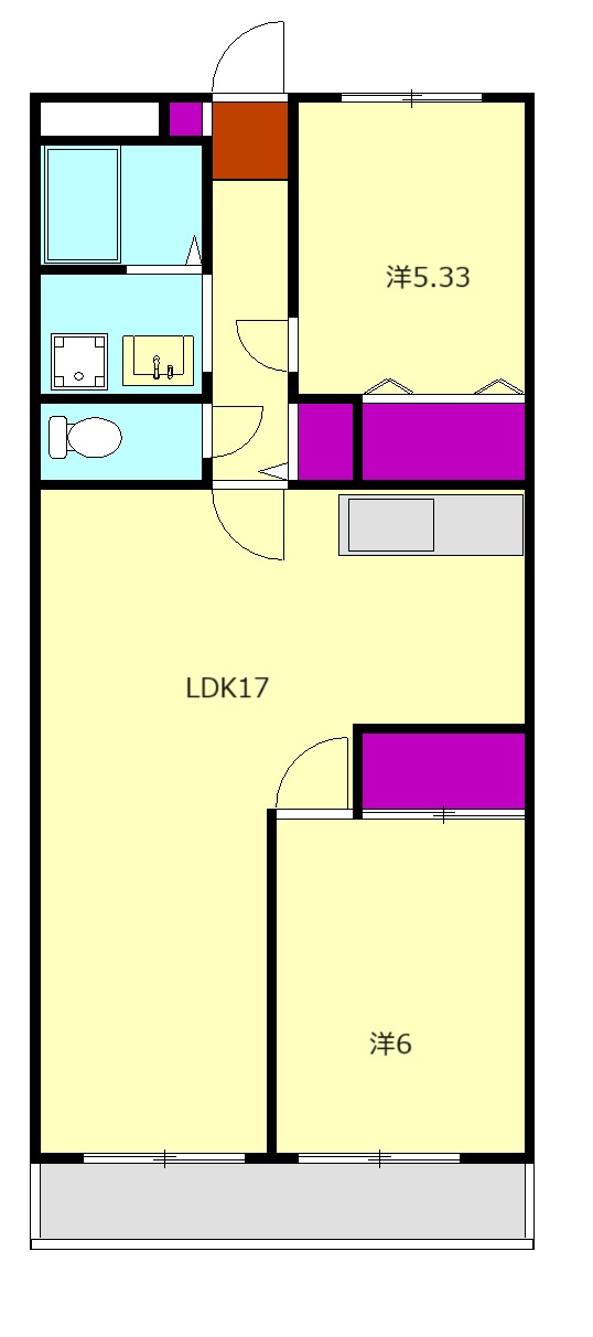 城山サニーハイツの間取り