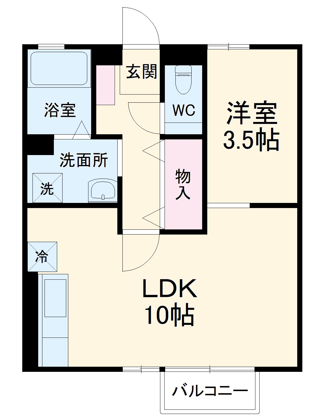 ディアコート・南 Aの間取り