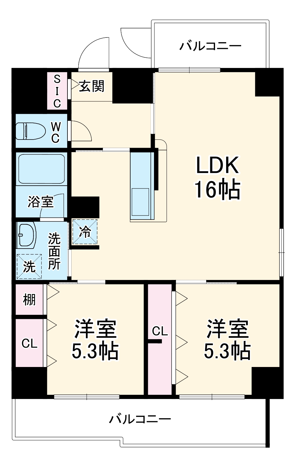 Lespedezaしょうなんの間取り