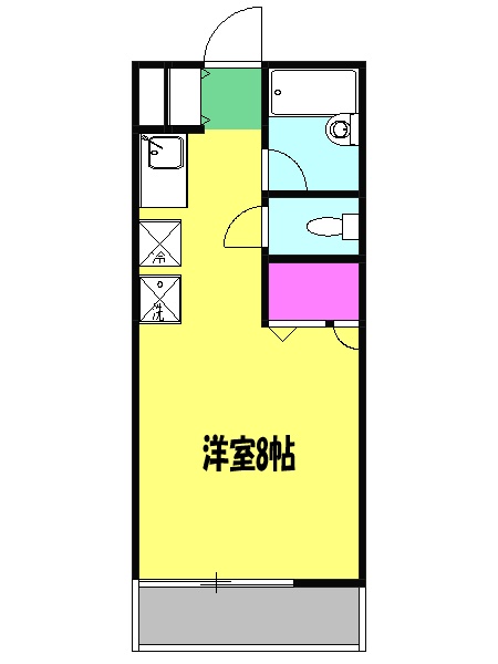 ベルシオン丸久Aの間取り