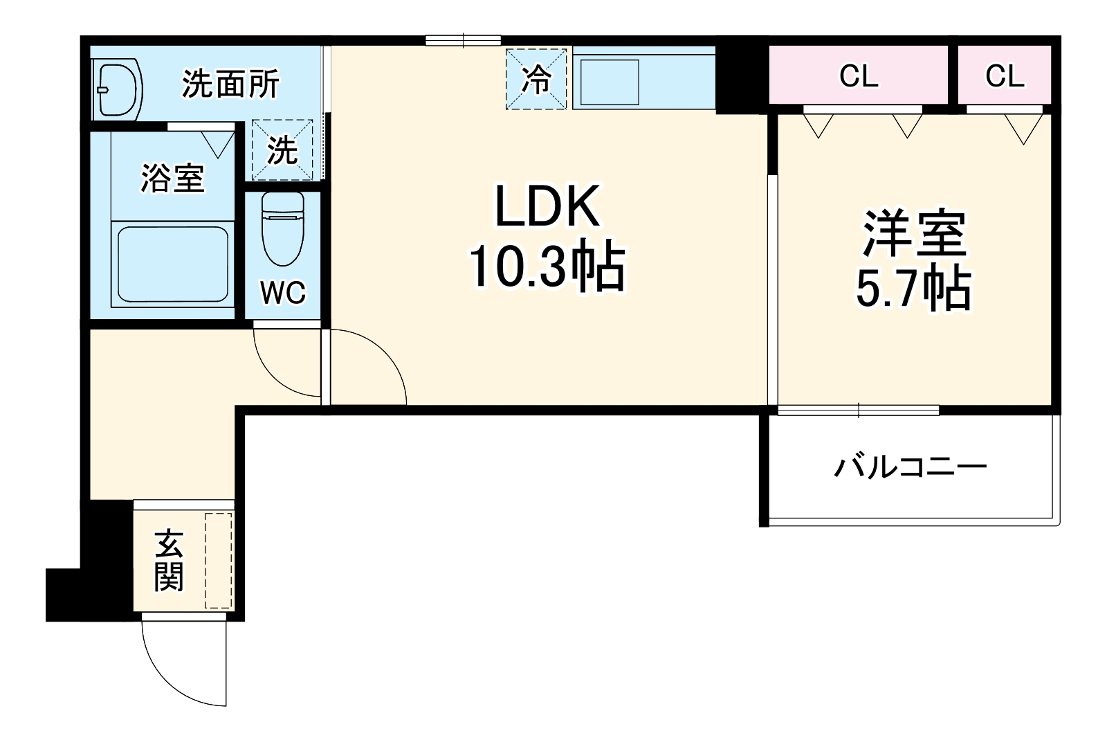 フジパレス上神田Ⅱ番館の間取り