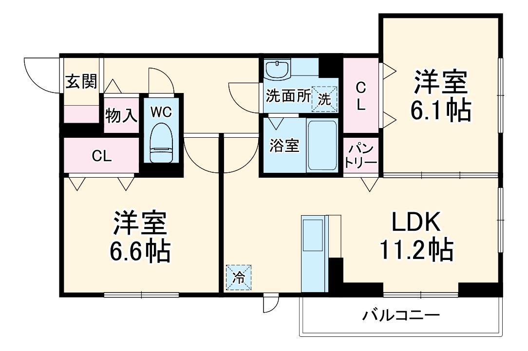 Sunny Hills A棟の間取り