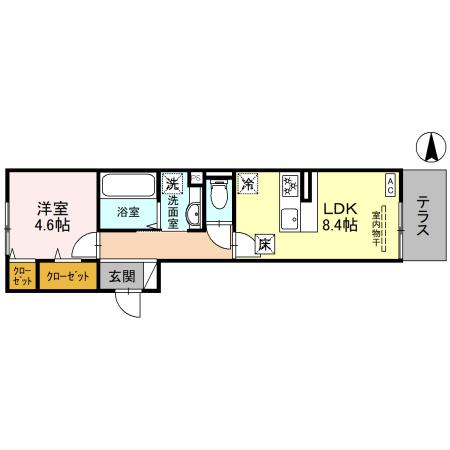 D-ROOM昭和町の間取り