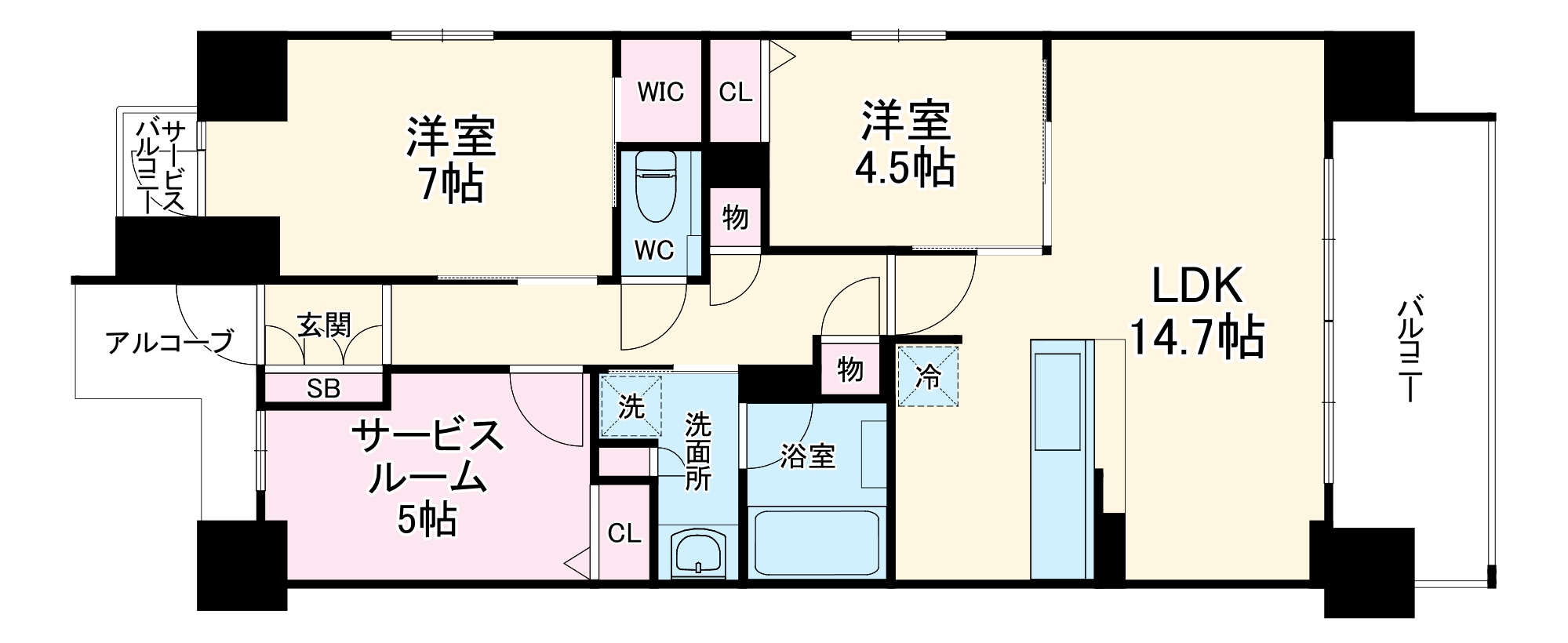 エスリード箕面船場阪大前の間取り