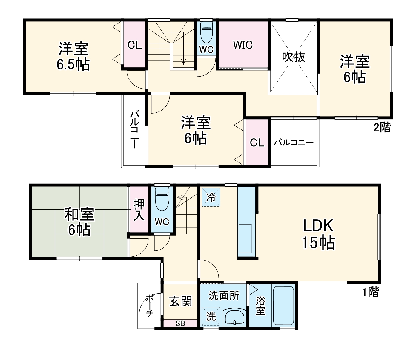上野西2丁目戸建の間取り