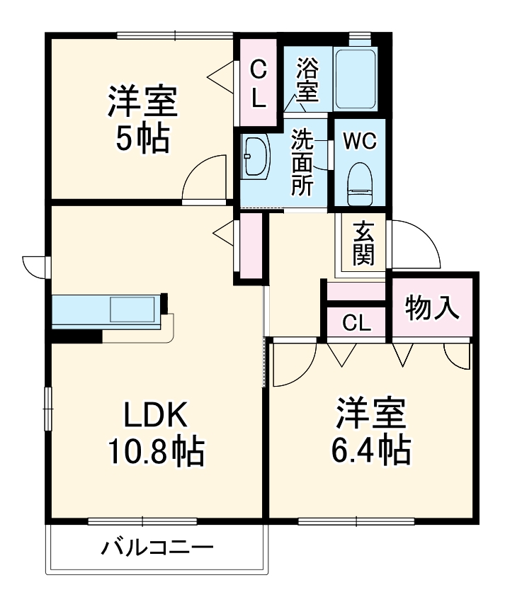 フレグランスOKINO B の間取り