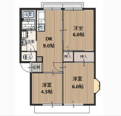 サンウィングBの間取り