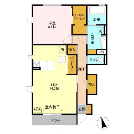 サニーウェル Bの間取り