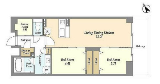 The Grand Terrace Wakabayashiの間取り