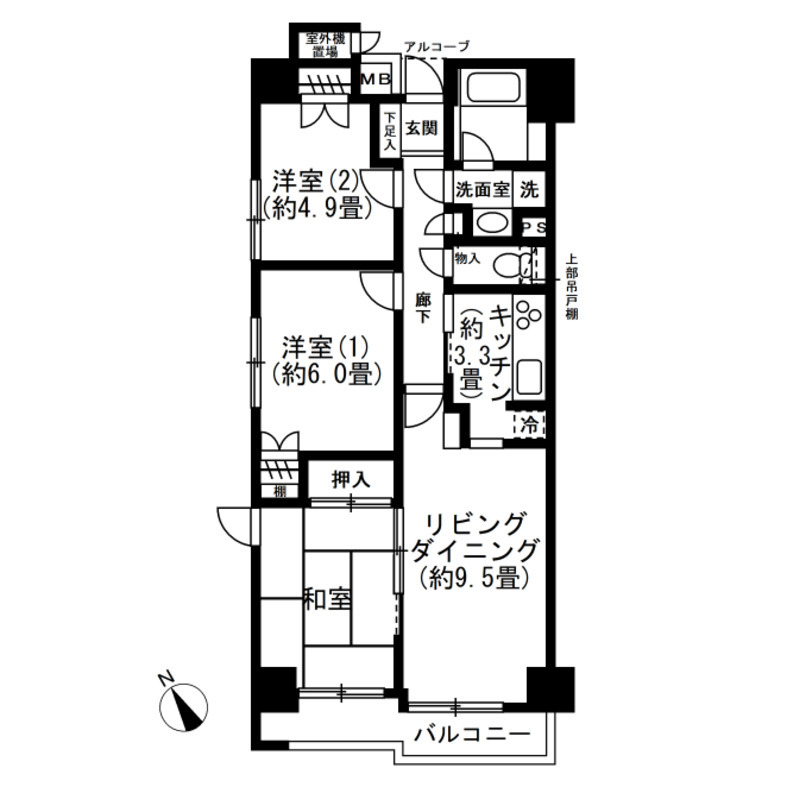 藤和シティコープ町屋Ⅱの間取り