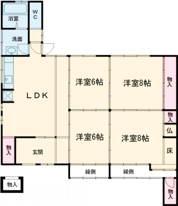 尾生町一戸建の間取り