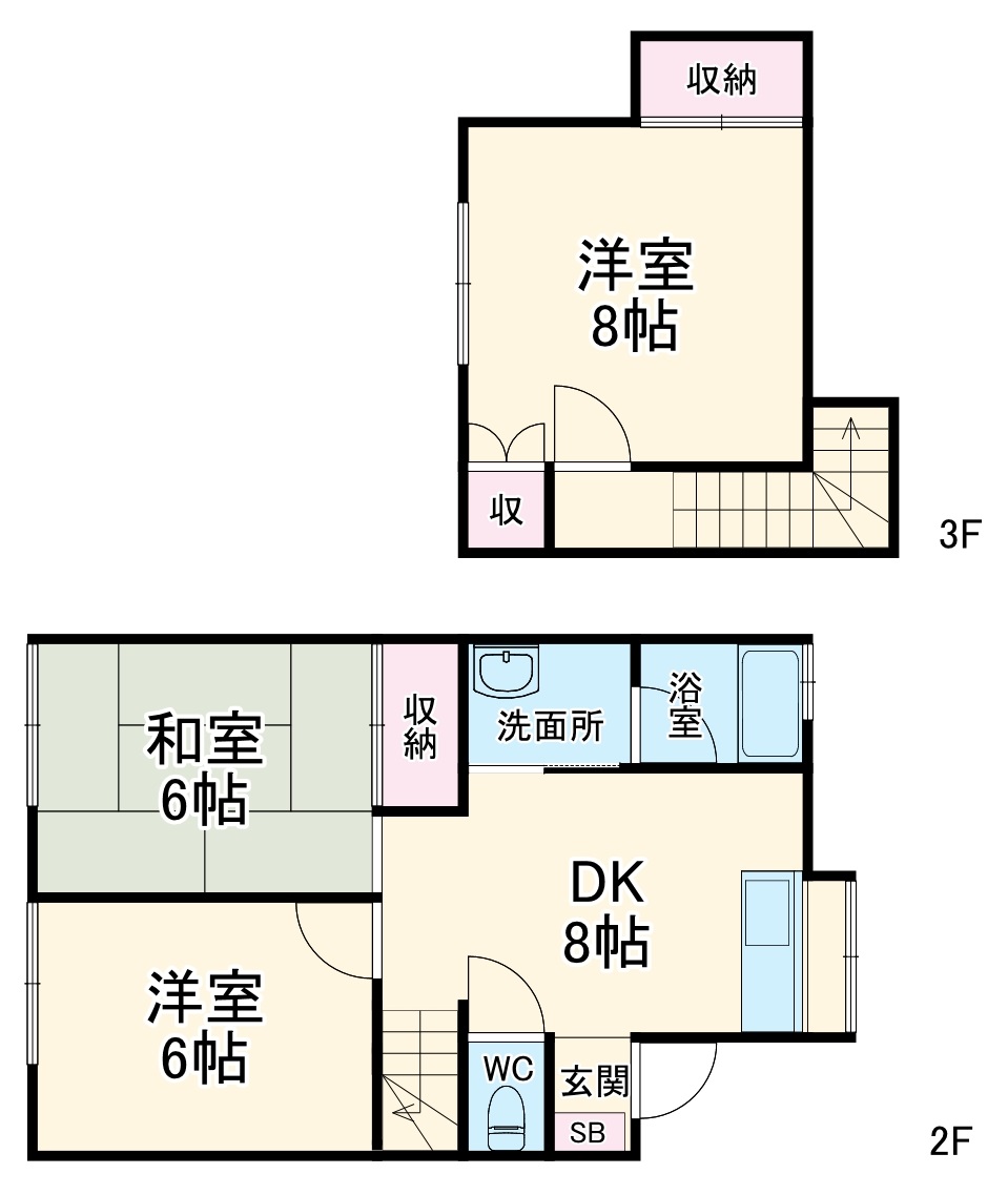 クリークサイドB棟の間取り