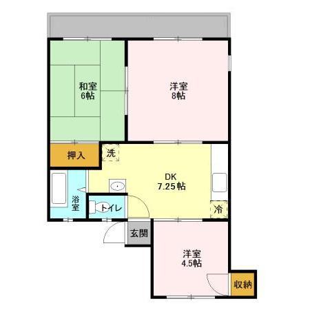 神取ハイツの間取り