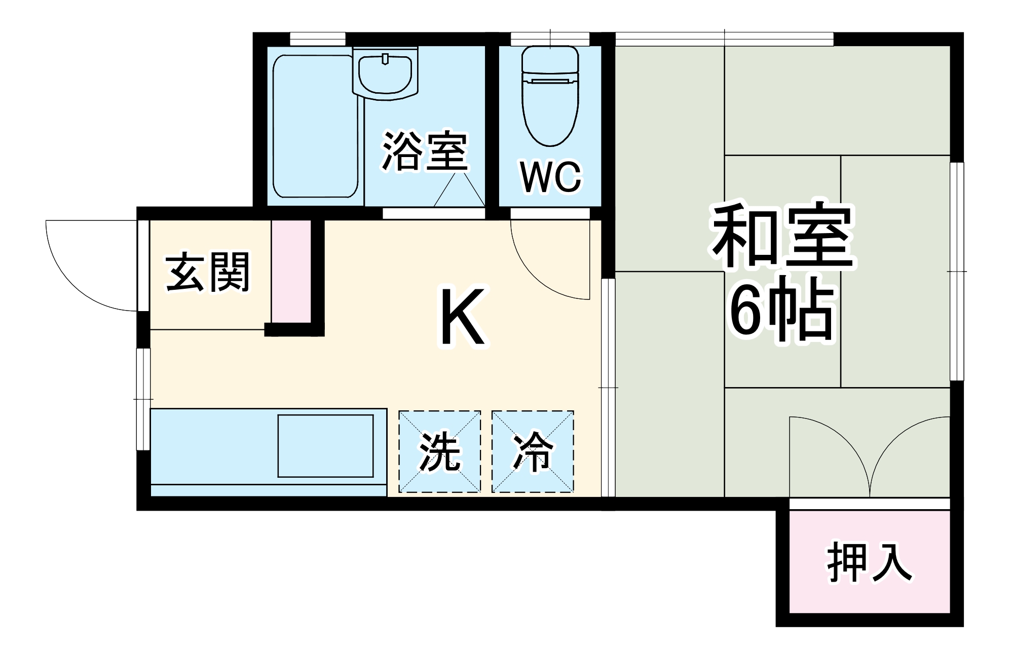 Fコーポの間取り