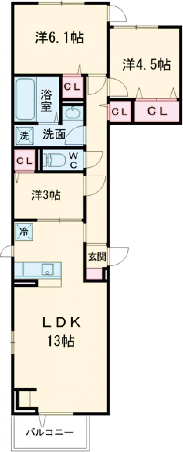 D-ROOM中町の間取り
