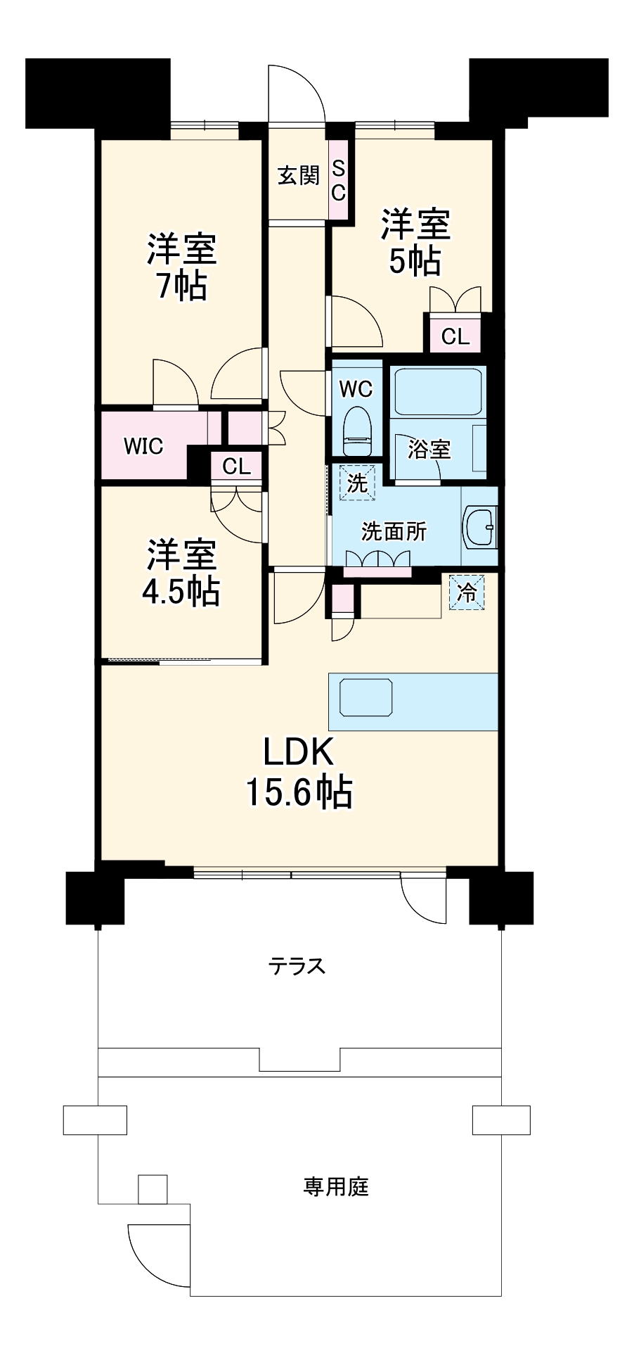 一条レジデンス西伊場の間取り
