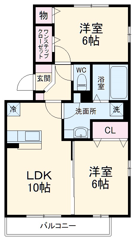 レスポワール Aの間取り