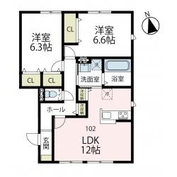 アネシス・Tの間取り