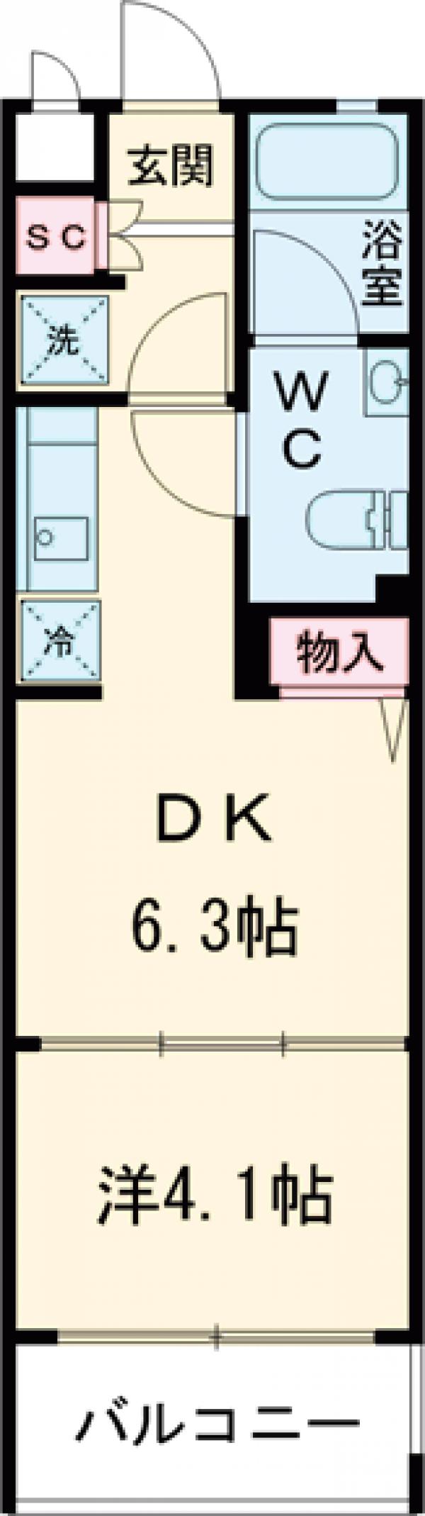 レジディア笹塚の間取り