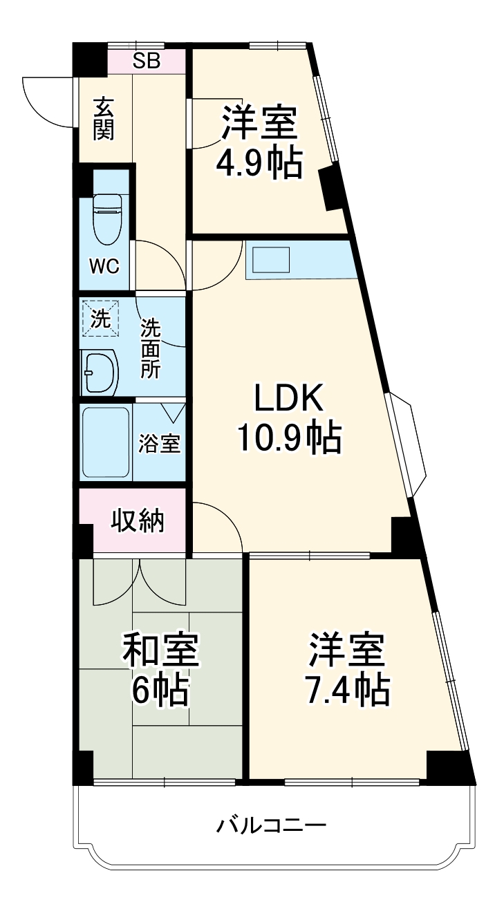 ロイヤルタウン下九沢の間取り