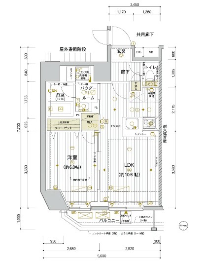 メインステージ入谷Ⅲの間取り