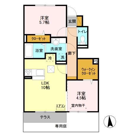 サンルミエールBの間取り