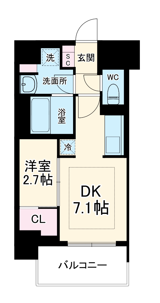 アーバネックス新町Ⅱの間取り