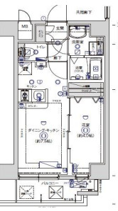 MELDIA CREST TAPP新大阪WESTの間取り