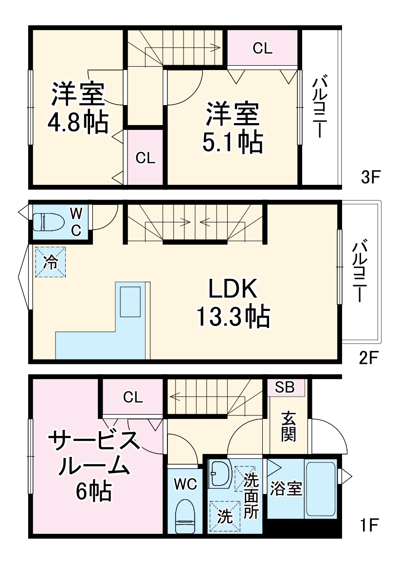KoletTerrace原木中山の間取り