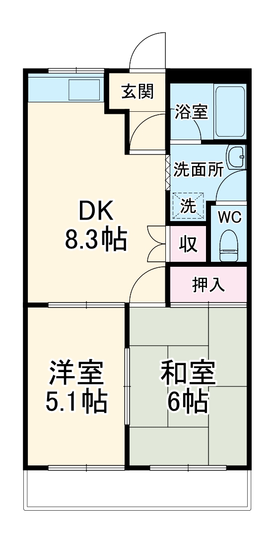ブルーリボンA棟の間取り