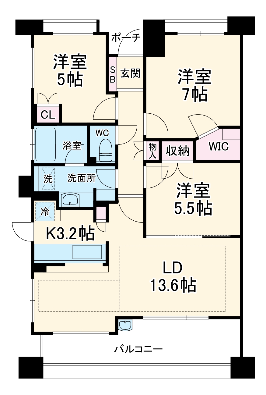 パークフォリア青葉台つつじが丘レジデンスの間取り