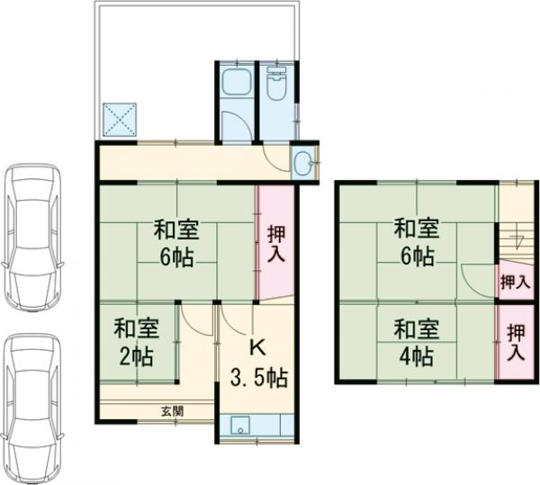 嵯峨釈迦堂藤ノ木町貸家29の間取り