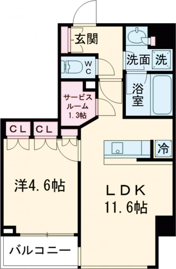 ＬＵＭＩＥＣ　ＣＨＩＴＯＳＥ　ＦＵＮＡＢＡＳＨＩの間取り