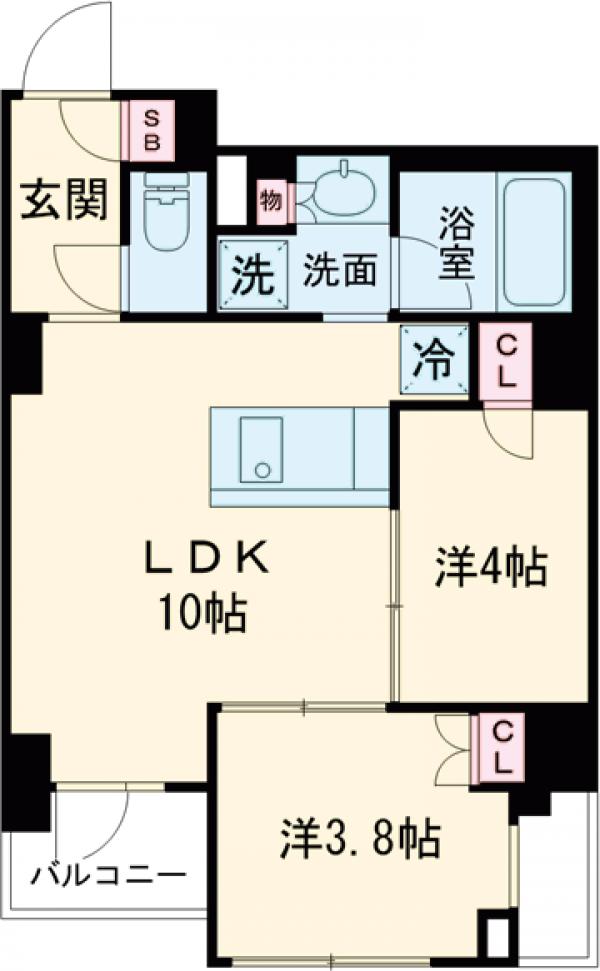 ルミーク千歳船橋・205号室の間取り